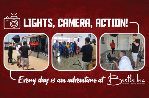 Lights, Camera, Action. Every day is an adventure at Beetle Inc